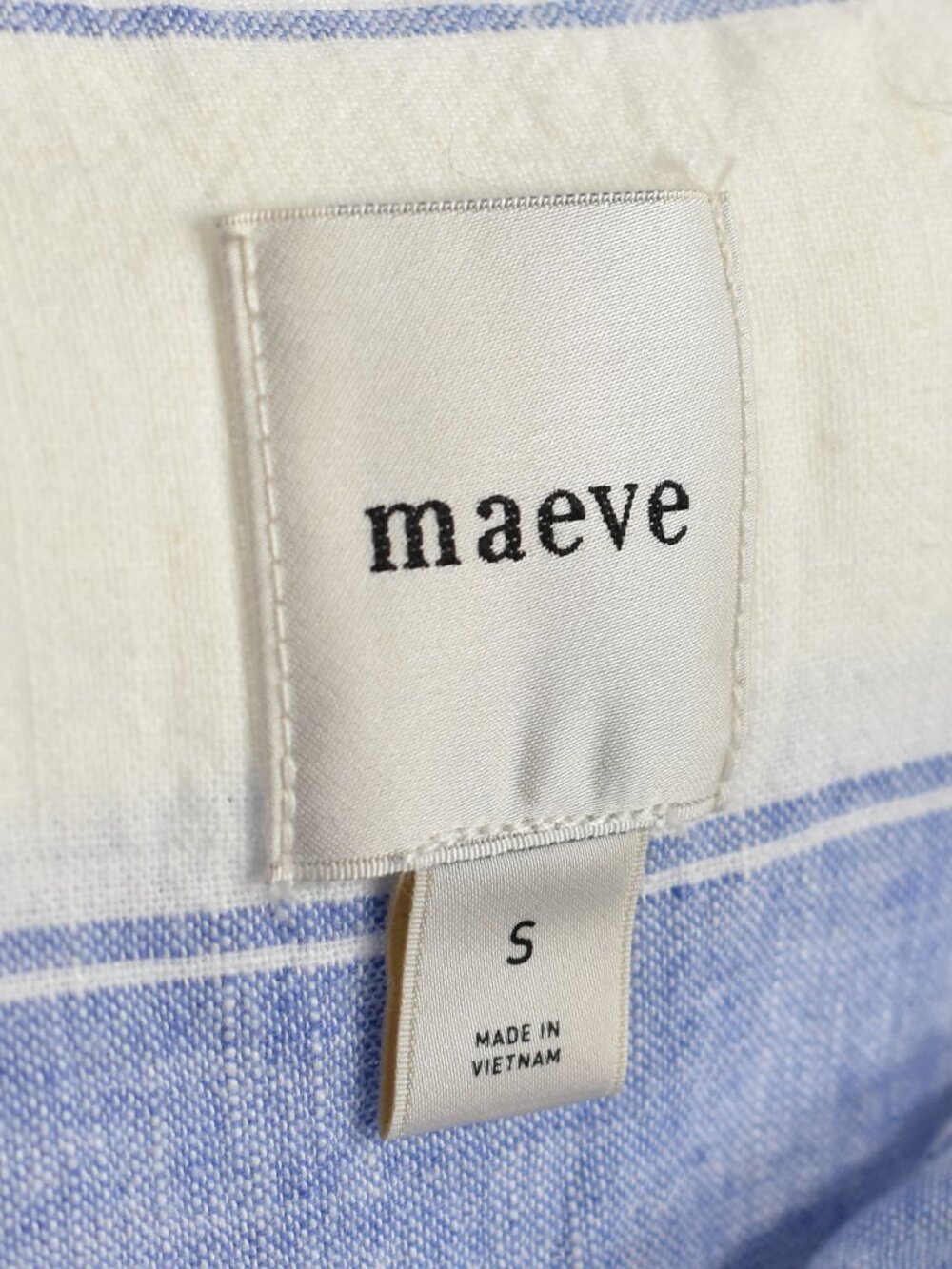 Maeve Anthropologie Bennet Linen Button Front Stripe Top - S - Picture 10 of 10